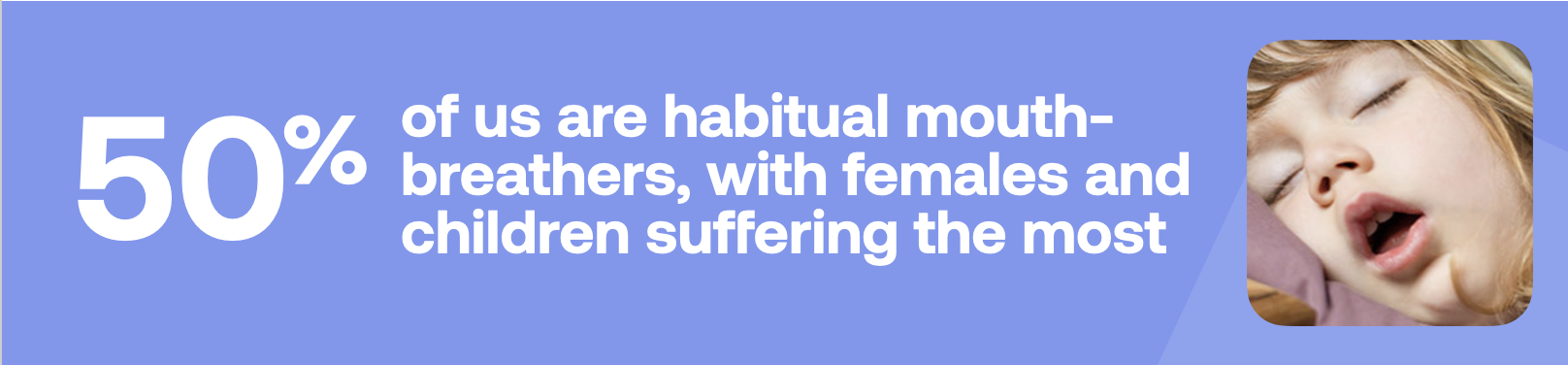 50% of us are habitual mouth-breathers, with females and children suffering the most