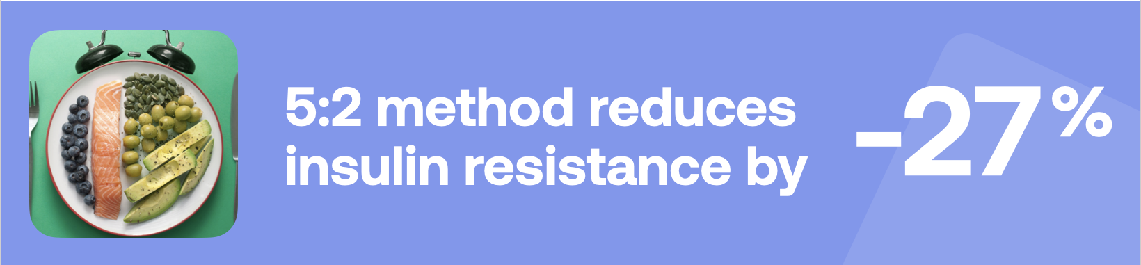 5:2 method reduces insulin resistance by 27%