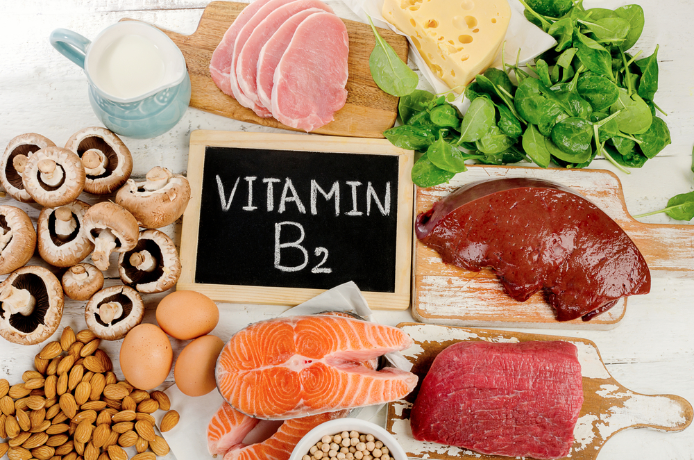 Foods,Highest,In,Vitamin,B2,(riboflavin).,Healthy,Eating.,Flat,Lay